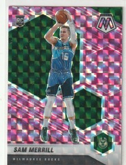 2020-21 Panini Mosaic Pink Camo Sam Merrill #240 Rookie Milwaukee Bucks